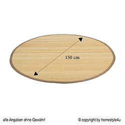 HomeStyle4U Tapis Rond Bambou Naturel