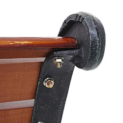 Mendler HWC-F98 - Banc de jardin 125 cm - Marron pas cher