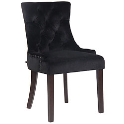 Decoshop26 Chaise Classique Velours Noir