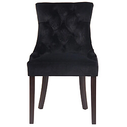 Decoshop26 Chaise Classique Velours Noir