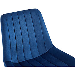 Decoshop26 Lot de 2 Chaises - Velours Bleu