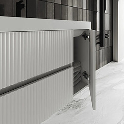 Kiamami valentina ensemble salle de bain - Blanc mat pas cher