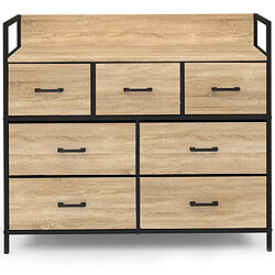 Avis Idmarket MARKET Commode UTAH - Noir et effet bois