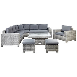 Beliani TEGLIO Set lounge jardin - Gris