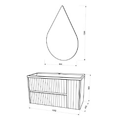 Acheter Kiamami valentina ensemble salle de bain - Blanc mat