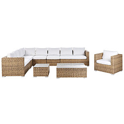 Beliani Set lounge XXL - Marron clair