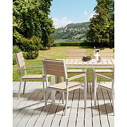 Beliani Chaises COMO - Lot de 6 - Beige