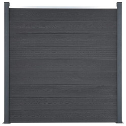 vidaXL Ensemble de panneaux de clôture gris 180x186 cm WPC