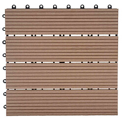 Decoshop26 Dalles de terrasse WPC bois