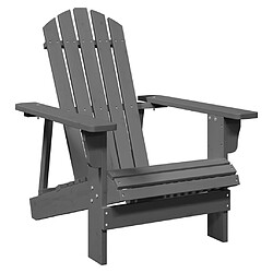 vidaXL Chaise Adirondack gris