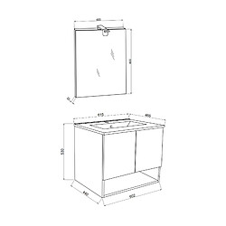 Avis Kiamami valentina meuble haut salle de bain avec miroir - Gris