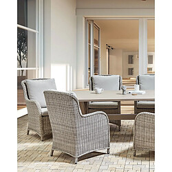 Beliani Chaise jardin CASCAIS - Rotin - Taupe