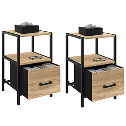 Idmarket MARKET Lot de 2 tables de chevet UTAH