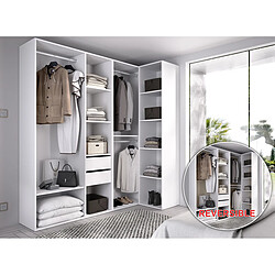 Pegane Ensemble dressing d'angle - Blanc pas cher
