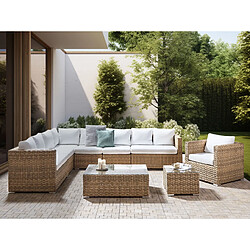 Beliani Set lounge XXL - Marron clair