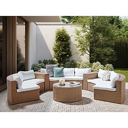 Beliani Set Lounge Jardin SEVERO Beige Sable