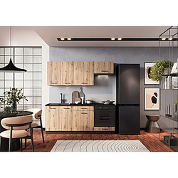 Pegane Cuisine ANIA 6 éléments - Chêne Artisan/Graphite