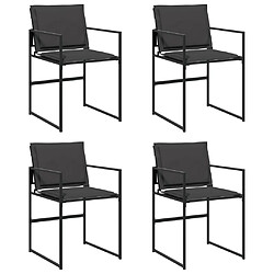 vidaXL Chaises de jardin et coussins lot de 4
