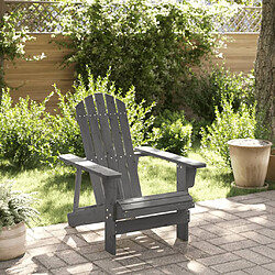 vidaXL Chaise Adirondack gris