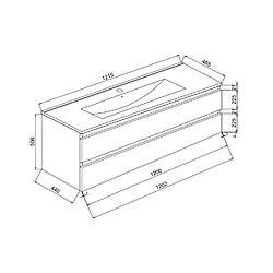 Kiamami valentina meuble salle de bain Berlin - Chêne pas cher