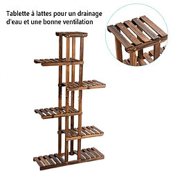 Helloshop26 Étagère à fleurs bois - 6 niveaux