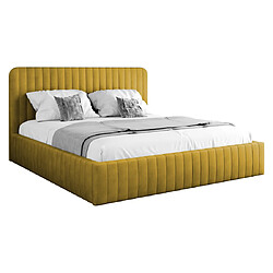 Bestmobilier Sommier Stuart velours - Jaune