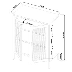 Buffet métallique helloshop26 - Noir