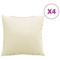 VidaXL Coussins de canapé 40x40 cm Crème