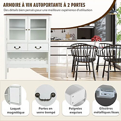 Buffet de cuisine helloshop26 - Blanc 126,5 cm