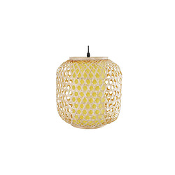 ICONIK INTERIOR Lampe de plafond en bambou - Lampe suspendue de style Boho Bali - Ubon Bois naturel pas cher