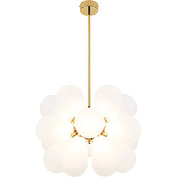 ICONIK INTERIOR Lampe de plafond boules en cristal - Lampe suspendue - Jacobella Blanc