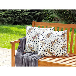 Beliani Lot de 2 coussins ARENZANO motif animal