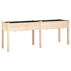 vidaXL Jardinière avec Doublure - Bois de Sapin