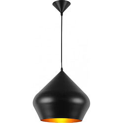 ICONIK INTERIOR Lampe de plafond en aluminium - Suspension de style industriel - Strong Noir