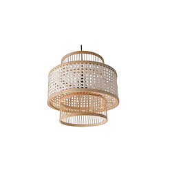Avis ICONIK INTERIOR Lustre de plafond en rotin - Suspension de style Boho Bali - Yei Naturel