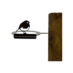 Metalbird Support Bird Support mangeoire - Acier corten - Rouille avec le temps