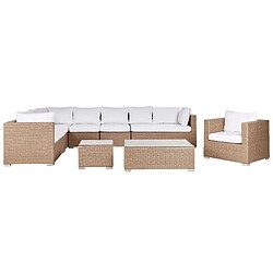 Beliani Set lounge pour jardin XXL - Beige sable