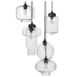 Beliani Lampe Suspension Bemboka Verre