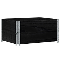 Acheter vidaXL Jardinière pliable bois de pin massif - noir 80x60 cm