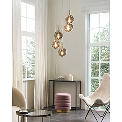 Beliani Lampe Suspension Ralfes Verre & Laiton