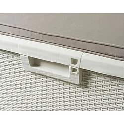 Avis Toomax Banc coffre de jardin SANTORINI PLUS - Résine - Capacité 550L - Blanc