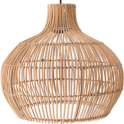 ICONIK INTERIOR Lampe de plafond en rotin - Lampe suspendue au stile Boho Bali - Elan Naturel Lampe de plafond - Abat-jour en rotin tressé - Atmosphère chaleureuse - Ø40 cm - Fabriqué à la main