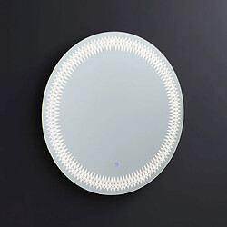 Kiamami valentina Miroir salle de bain lumineux rond - Gris