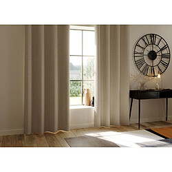 Toilinux Lot de 2 Rideaux de salon occultants - 140 x 260 cm - Beige