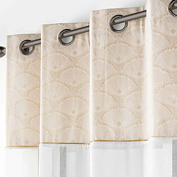Douceur D'Interieur Voilage à œillets CREST - Voile sablé - 140 x 240 cm