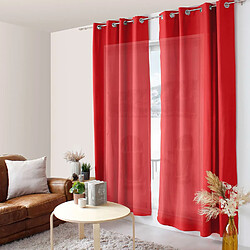 Toilinux Rideau Zoé - 140 x 240 cm - Rouge