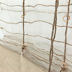 Thedecofactory SHAMLYNE - Store voilage effet soie avec du coton et jute écru 45x200