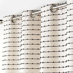 Douceur D'Interieur Rideau à œillets CANNA - Coton recyclé GRS - 140 x 240 cm - Ecru