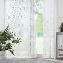 Douceur D'Interieur Voilage maille Adèle - 140 x 240 cm - Blanc