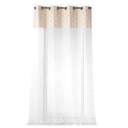 Douceur D'Interieur Voilage à œillets CREST - Voile sablé - 140 x 240 cm